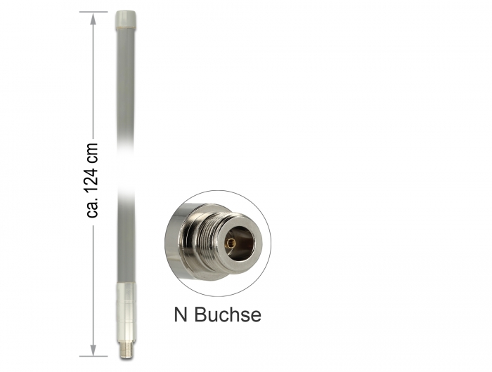 delock-433-mhz-antenne-n-buchse-6-dbi-124-cm-omnidirektional-starr-wand-und-mastmontage-outdoor