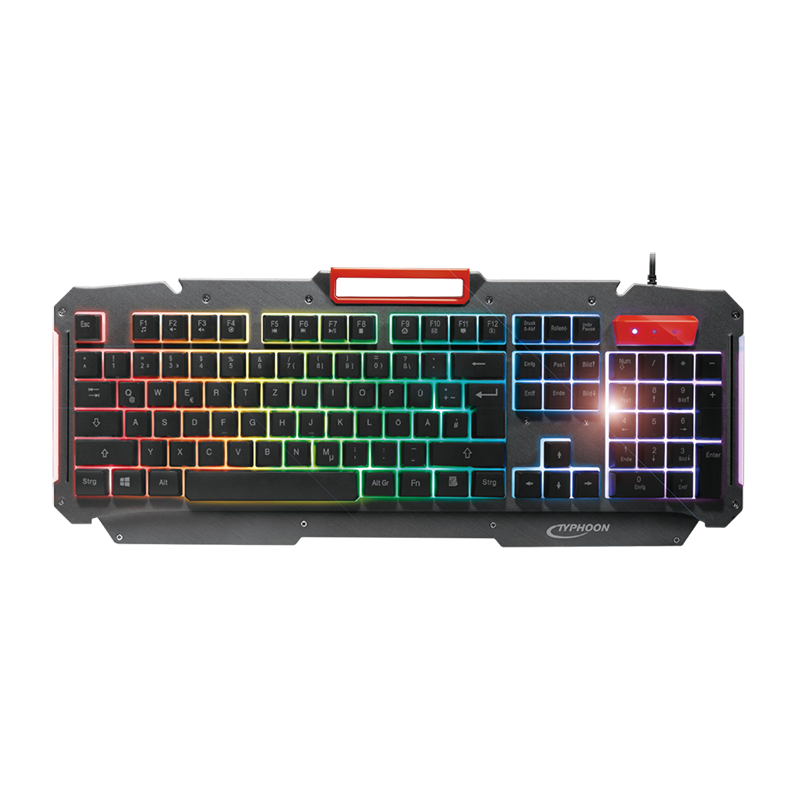 Gaming-Tastatur mit Regenbogenfarben-Hintergrundbeleuchtung