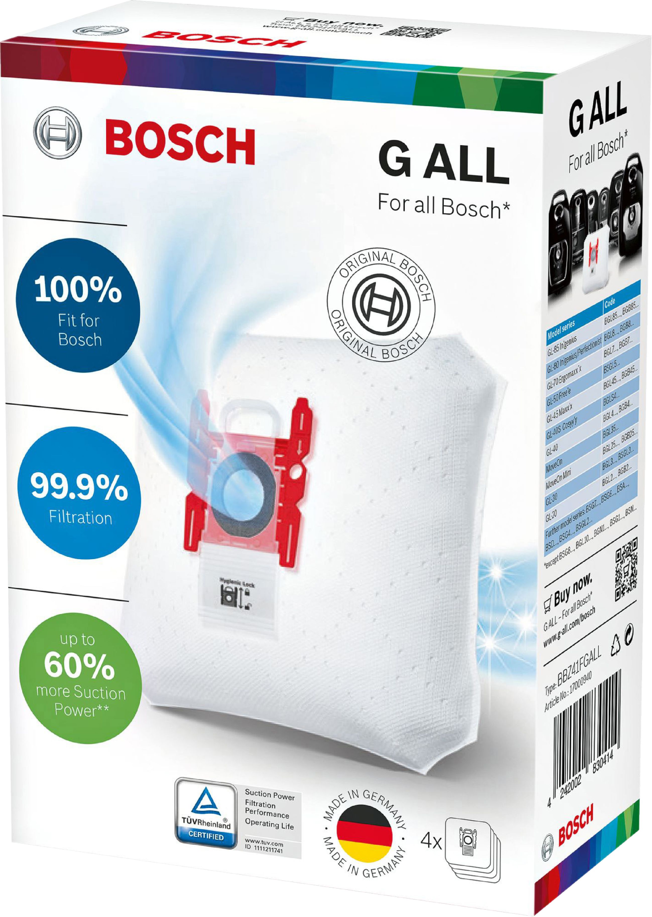 Staubsaugerbeutel Bosch Type G